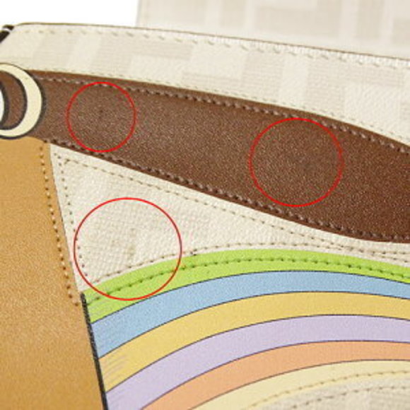 FENDI Bag Handbag Baguette Zucca Multicolor Ivory White Bikini - Picture 10 of 16